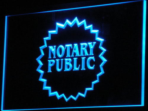 Notary Public Business Displays Neon Light Sign